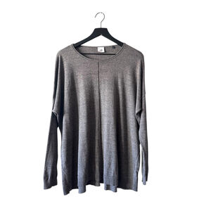 Cabi Gray Long Sleeve Lightweight Knit Sweater Top XS